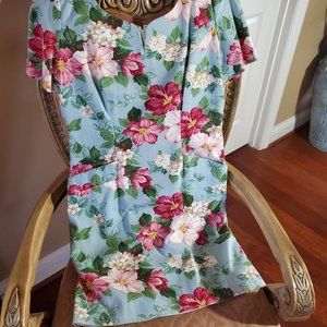 S. F.  Floral Designed Sheath Dress